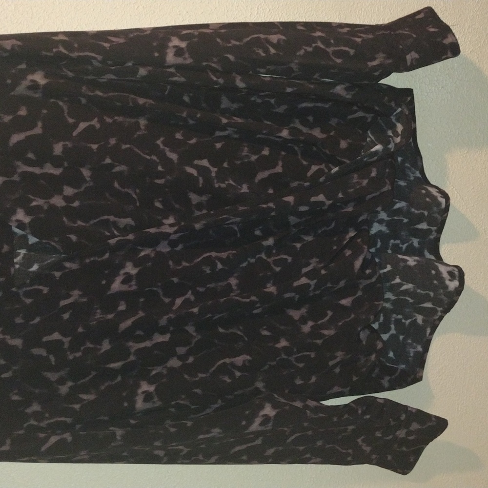 Rails Black and Brown Leopard Print Blouse M - image 3